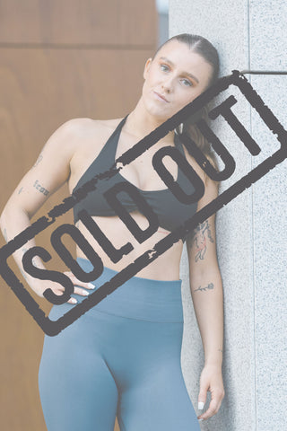 LUX HALTER SPORTS BRA | BLACK