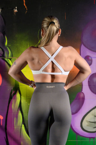 LUX TWIST SPORTS BRA | WHITE