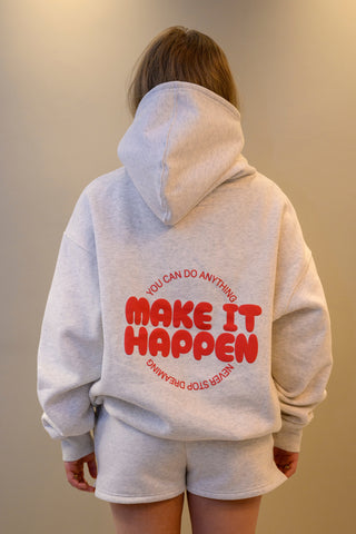 MAKE IT HAPPEN OVERSIZED HOODIE | MELANGE OF CHERRY