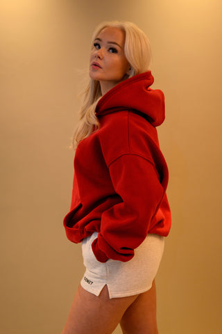 MAKE IT HAPPEN OVERSIZED HOODIE | CHERRY RED