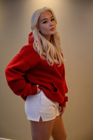 MAKE IT HAPPEN OVERSIZED HOODIE | CHERRY RED