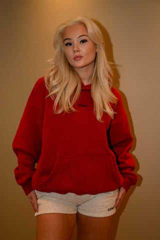 MAKE IT HAPPEN OVERSIZED HOODIE | CHERRY RED