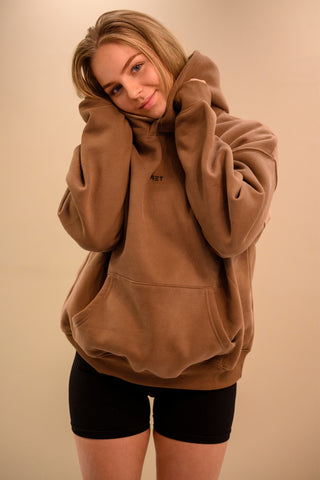 MAKE IT HAPPEN OVERSIZED HOODIE | MOCHA MOUSSE